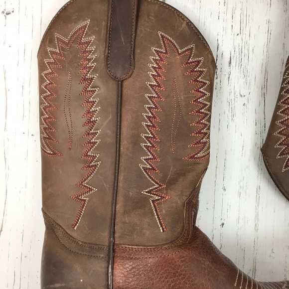 Stephy by Lamas Leather Brown Cowgirl Boots Sz 8 - Picture 7 of 8